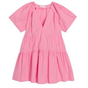 A.L.C. Camila Tiered Cotton Dress Pink Small
